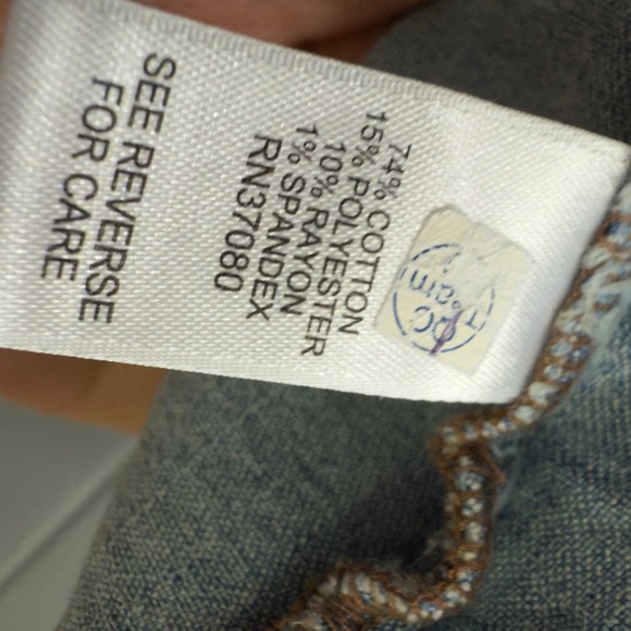 Vintage short sleeve denim jacket XL puff sleeve crop fit western y2k style - Picture 9 of 11